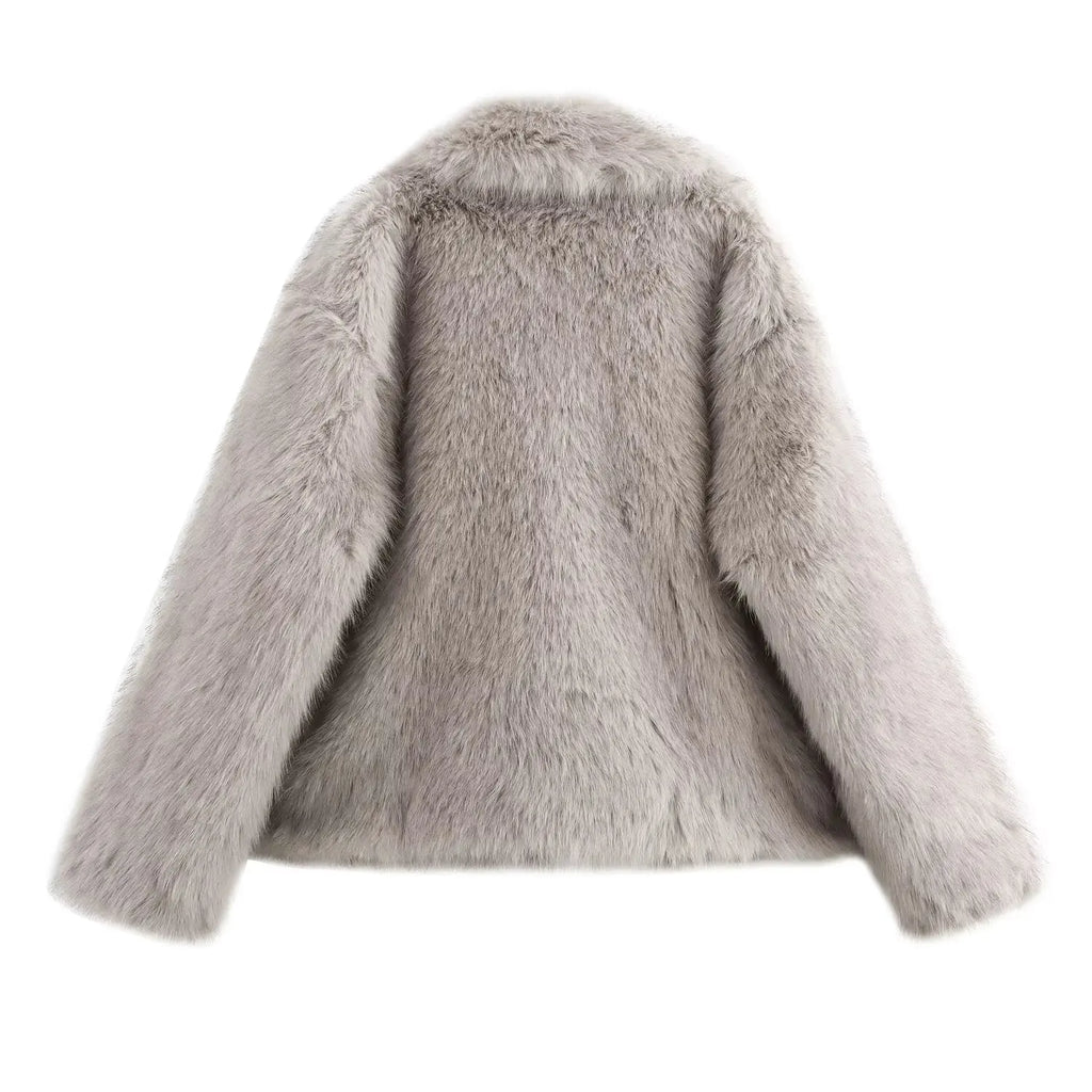 Manteau Fourrure ANYA | Taupe