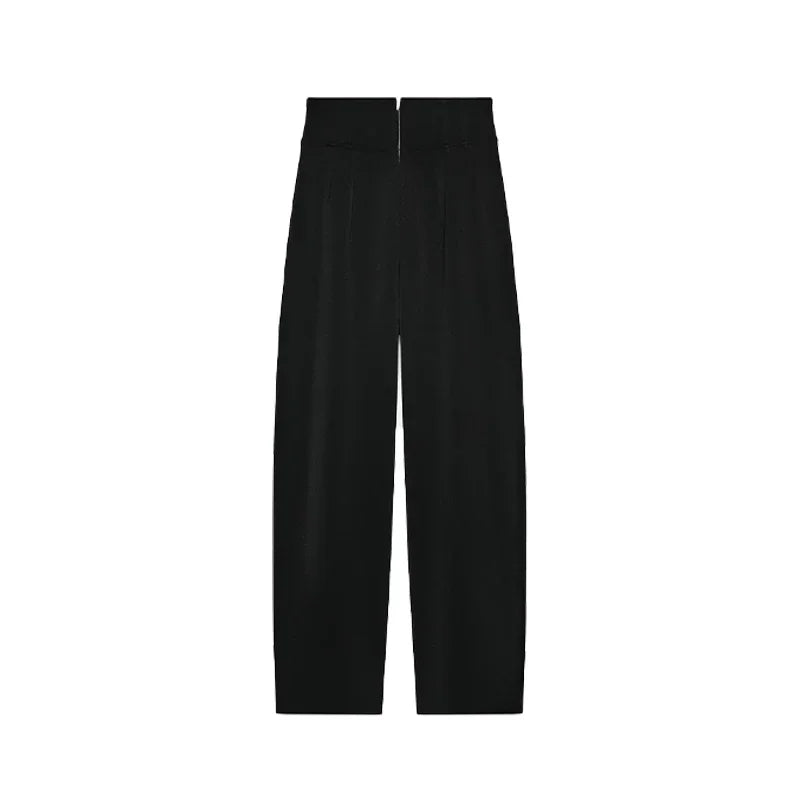 Pantalon Noir Taille Haute